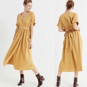 Urban Outfitters Mustard Yellow Wrap Dress Gabrielle